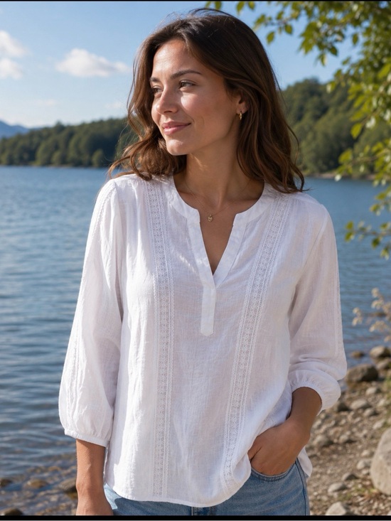 Counterparts Tops - White Feminine Blouse by COUNTERPARTS